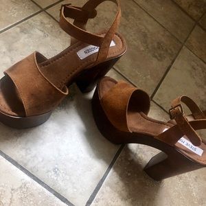 Steve Madden, suede block heels